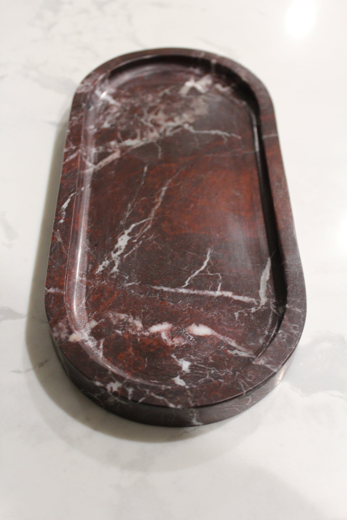 Rosso Levanto Marble Tray