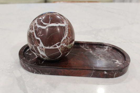 Rosso Levanto Marble Tray