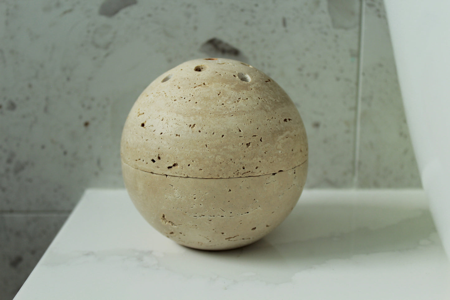 Travertine Incense Sphere